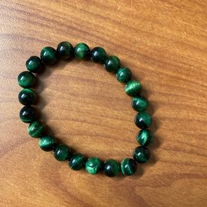 Natural Green Tiger’s Eye Gemstone Beads braclet